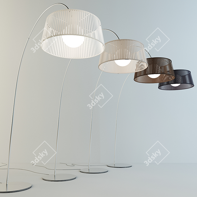 Elegant Ribbon Lighting Collection 3D model image 2