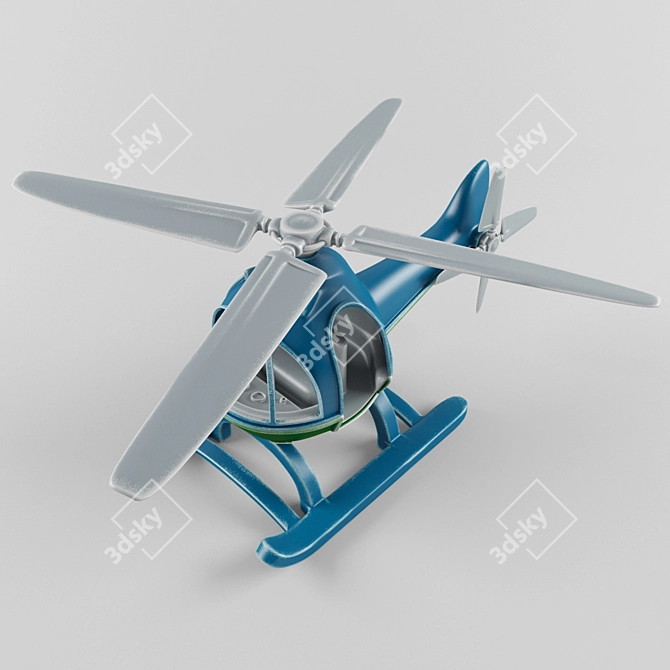 3dsmax 2015 Vray Helicopter Toy 3D model image 3