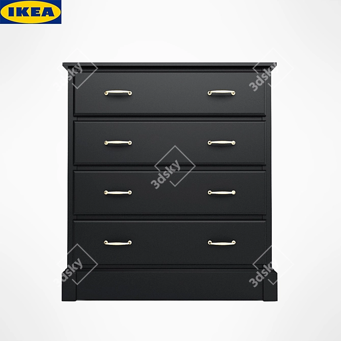 Undredal Chest: Stylish Storage Solution 3D model image 1