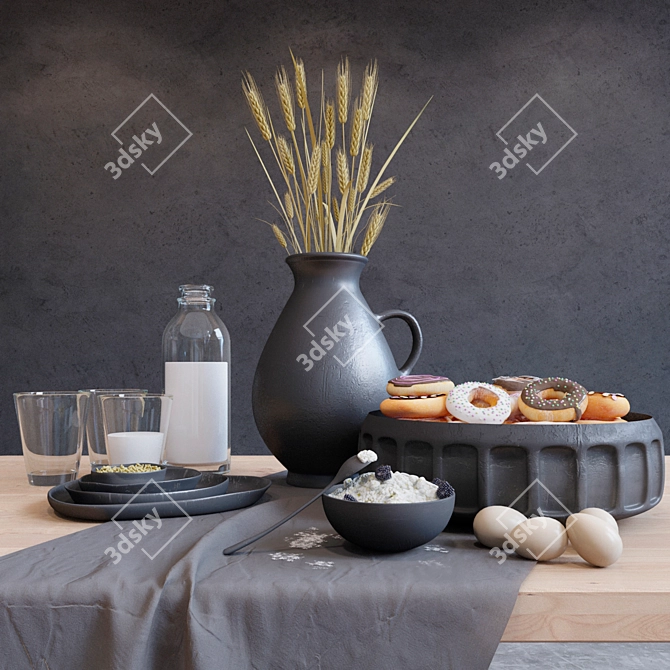 Elegant Table Centerpiece 3D model image 1