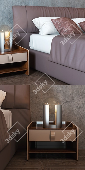 Flou SOFTWING Bed 3D model image 2