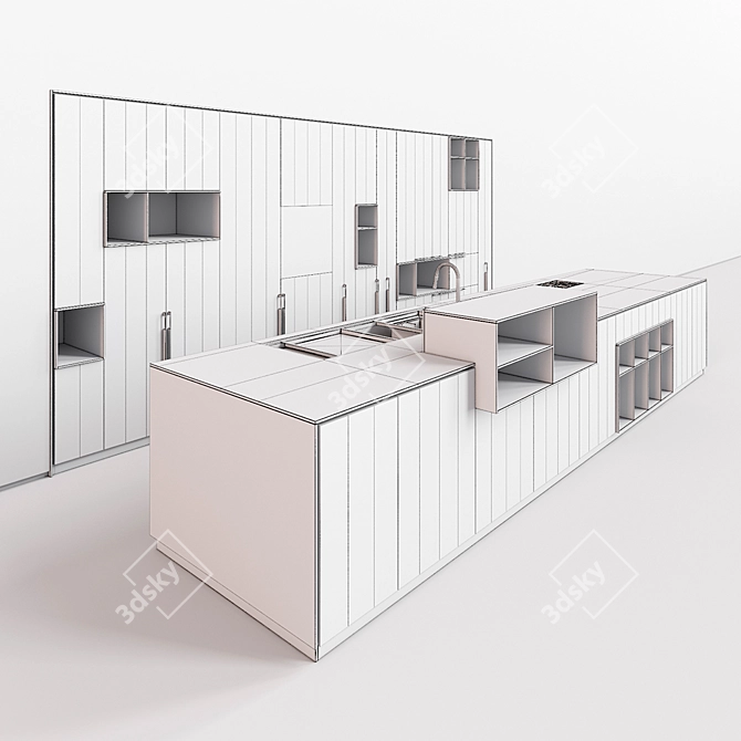 Cesar Kalea: Sleek & Spacious Kitchen 3D model image 2