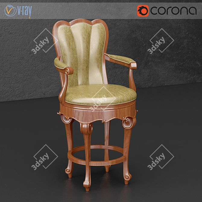 Windsor Barstool by Jonathan Charles 3D model image 1