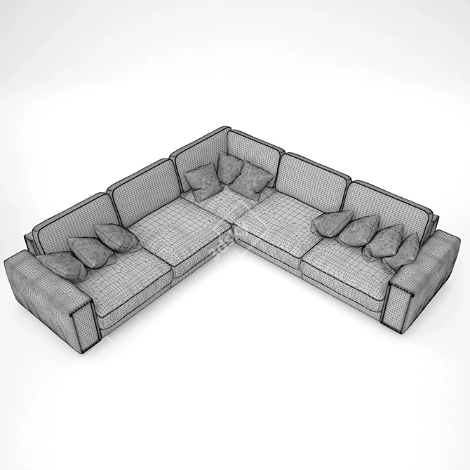 BASTEX MARCEL 3130-3130: Sleek Modular Sofa 3D model image 2