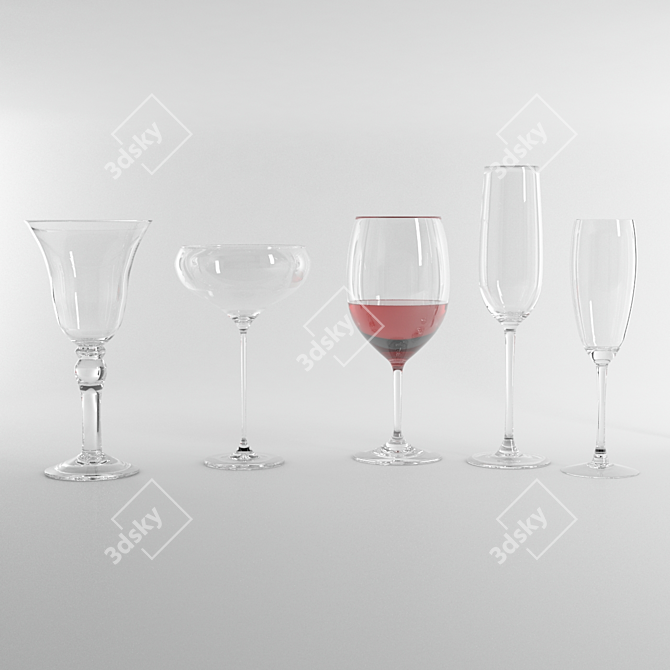 Archival Collection Stemware 3D model image 1