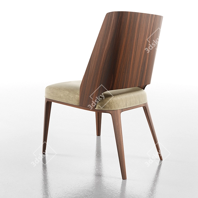 Hayden Wood Back Chair 3D model image 2