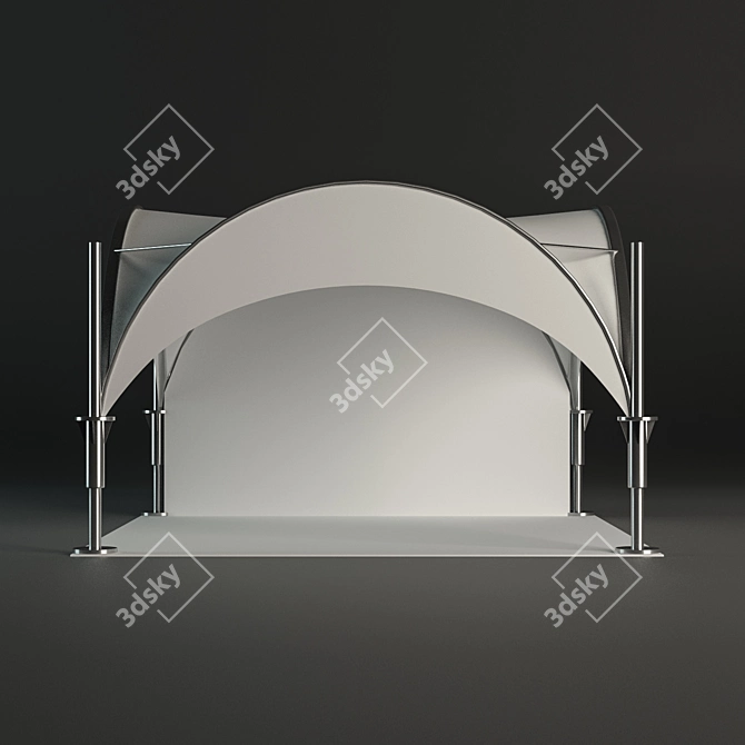 Versatile 5x5m Tent with Adjustable Height 3D model image 1