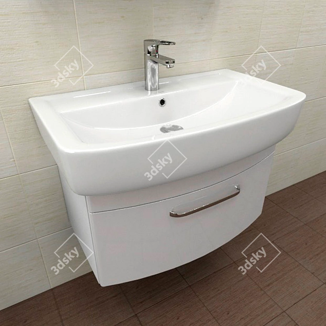 Title: Sleek and Pure Bathroom Collection 3D model image 2