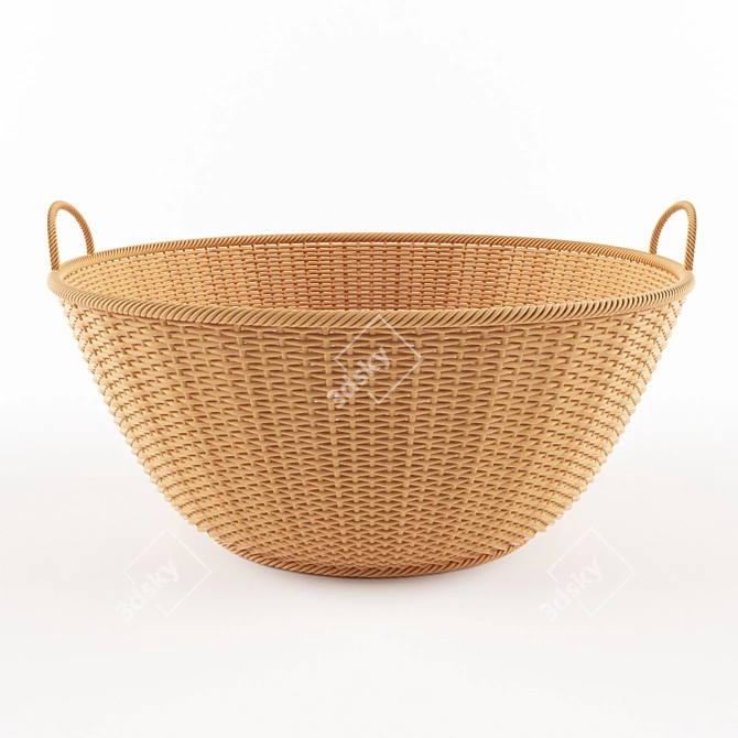 Handwoven Wicker Basket - 760x960x440mm 3D model image 1