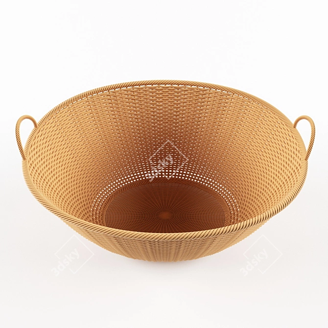 Handwoven Wicker Basket - 760x960x440mm 3D model image 2