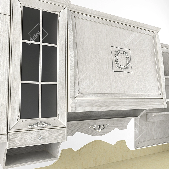 Elegant Merx Siena Kitchen 3D model image 2