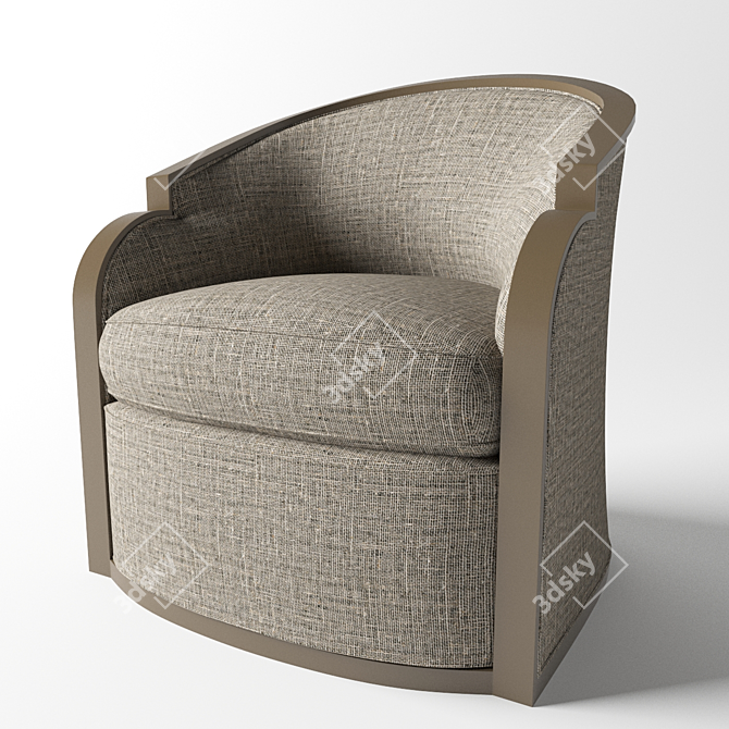 Elegant Swivel Chair 3D model image 1