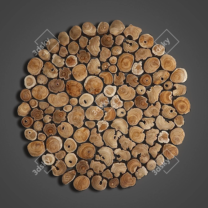 Teak Panel 02: Durable, Versatile, Stylish 3D model image 1