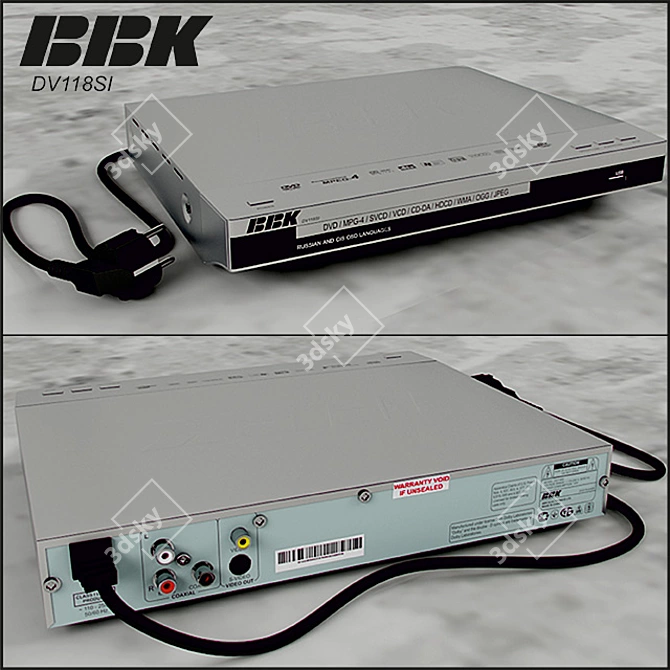 BBK DV118SI DVD Player: Superior Quality and Entertainment 3D model image 1