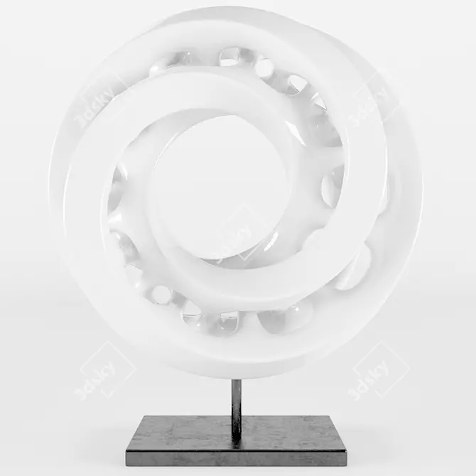 Elegant Interlocked Mobius Strip 3D model image 1