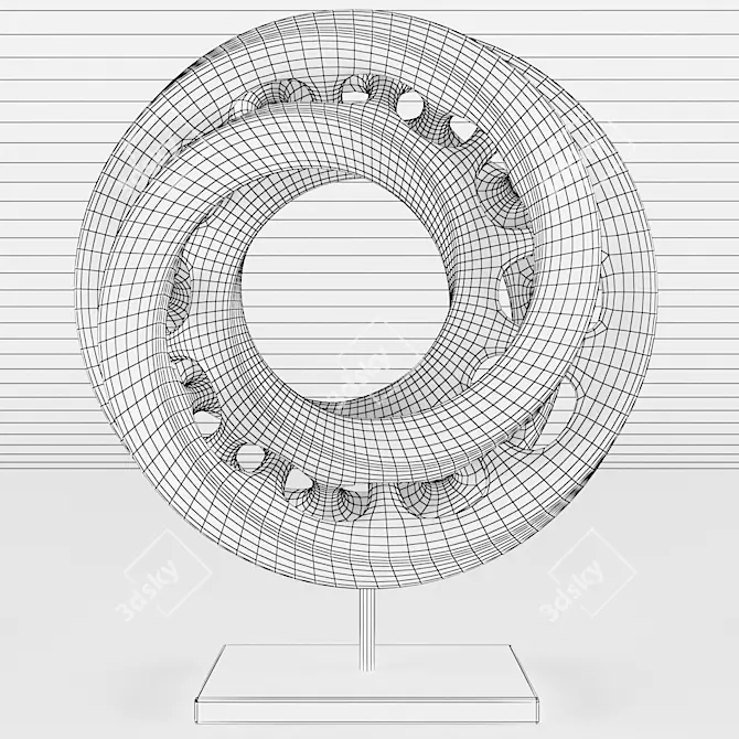 Elegant Interlocked Mobius Strip 3D model image 2