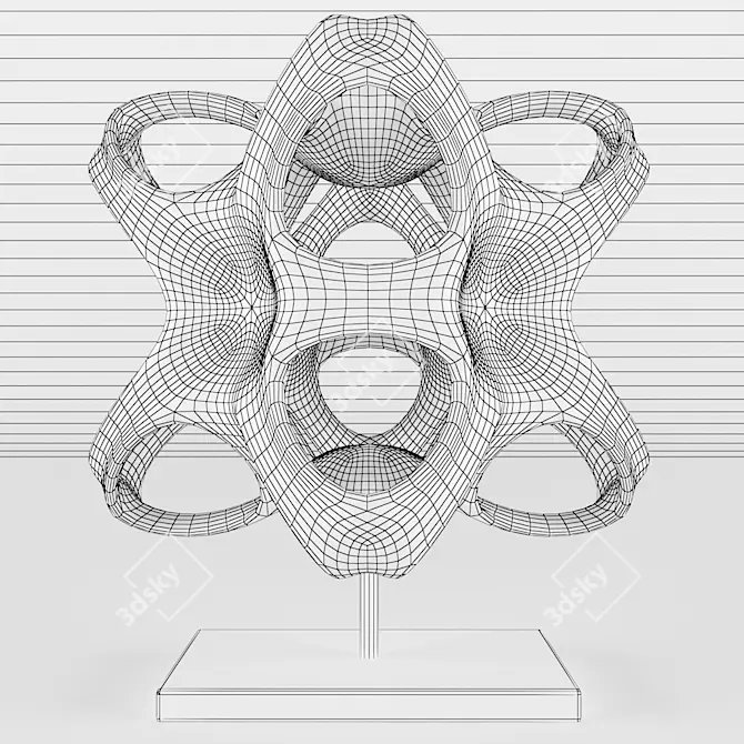 Math Octo-Star: Engaging Educational Decor 3D model image 2