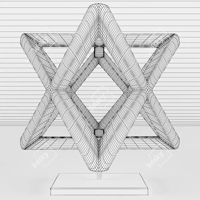 Spiritual Merkaba: Sacred Energy Beacon 3D model image 2