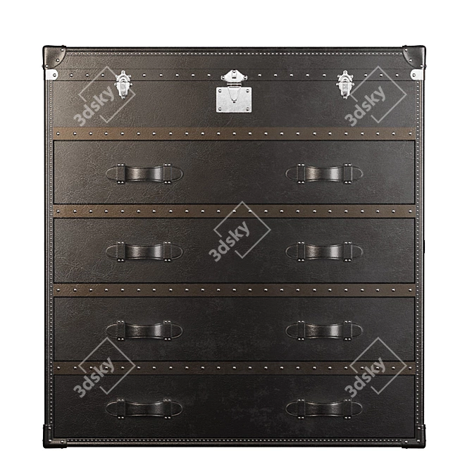 Elegant Black Chest: Ampelio Roomers 3D model image 1