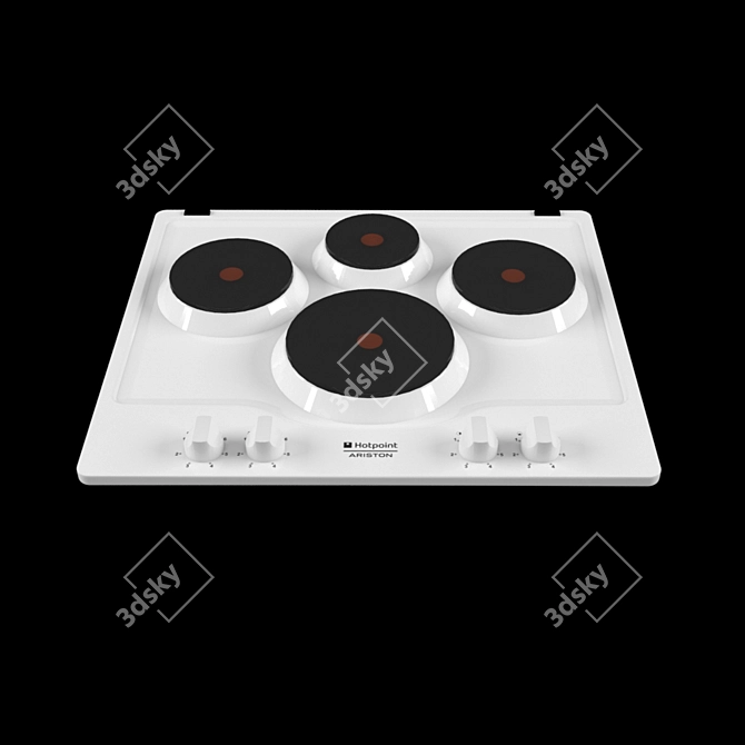 Hotpoint-Ariston PC 604 WH: Sleek & Powerful Electric Hob 3D model image 1