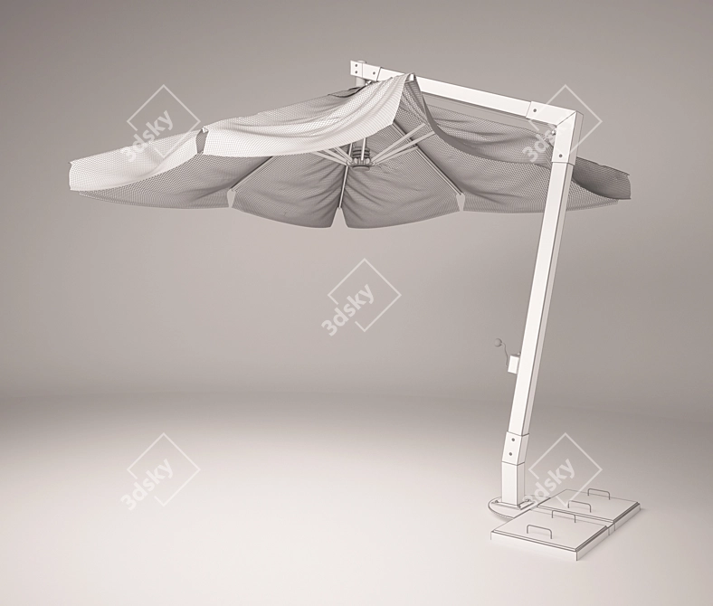 Stylish Patio Parasol 3D model image 2