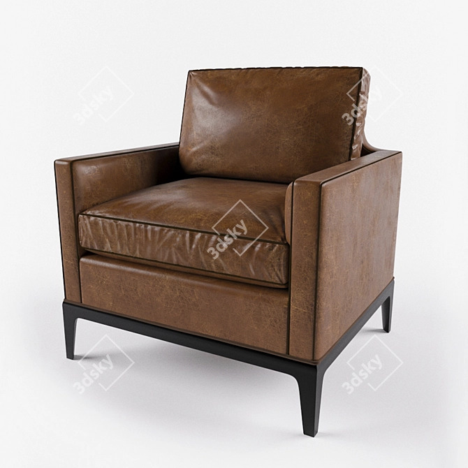Luxury Handcrafted Lewis Chair 3D model image 1