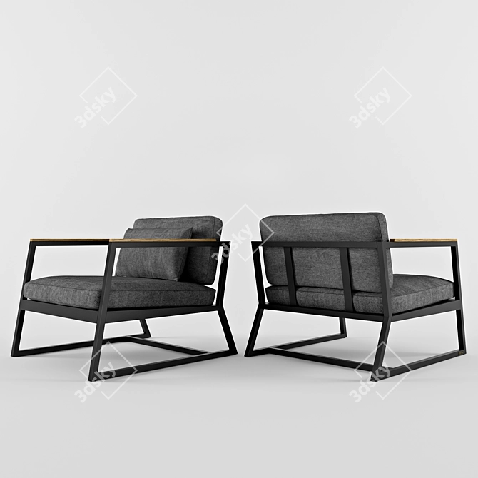 Contemporary Comfort - Horizon Armchair 3D model image 3