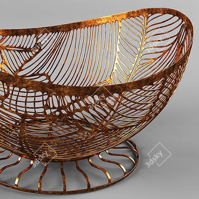 Metallic Pet Bowl 3D model image 2