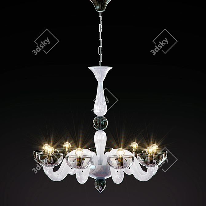 Title: Murano Crystal Chandeliers - Vetri Lamp Collection 3D model image 2