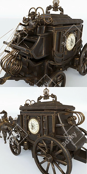 Time Master Coach Clock 3D model image 2