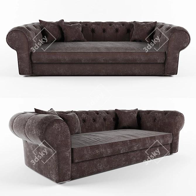 Italian Luxury: Magnum Asnaghi Sofa 3D model image 1