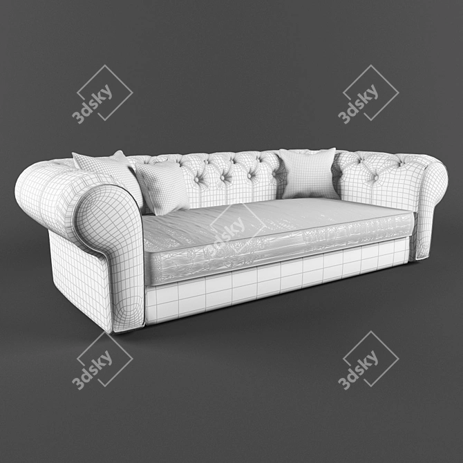 Italian Luxury: Magnum Asnaghi Sofa 3D model image 3