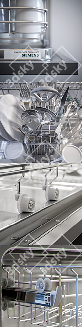 Siemens SpeedMatic SC76M522RU: Versatile, Flexible, and Leak-Proof Dishwasher 3D model image 3