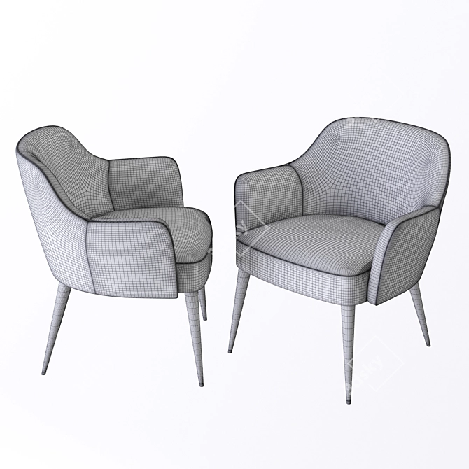 3D Unwrap Chair 3D model image 3