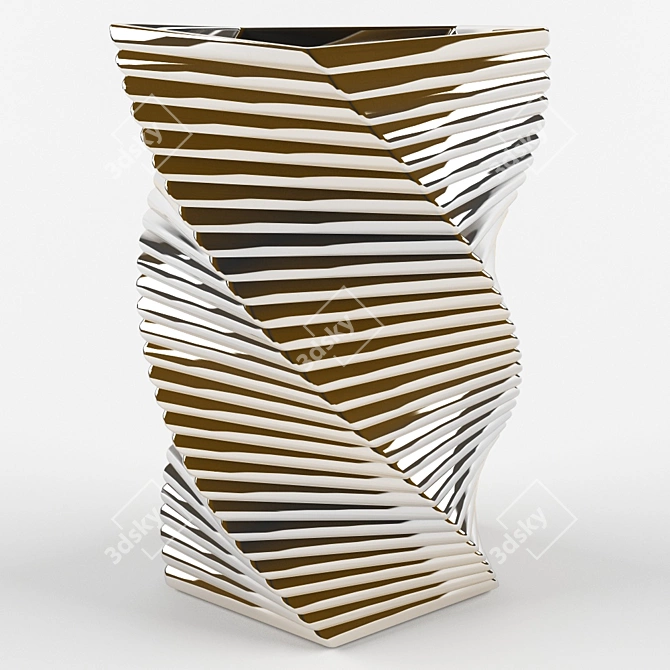  Twisted Ceramic Vase 3D model image 1