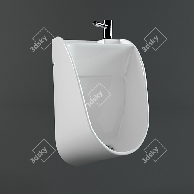 DualFlush Duo: Water-Saving Sink & Urinal 3D model image 1