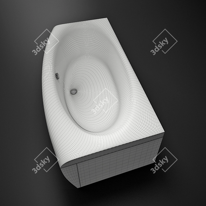 Elegant Evolution Bathtub by Nosal 3D model image 3