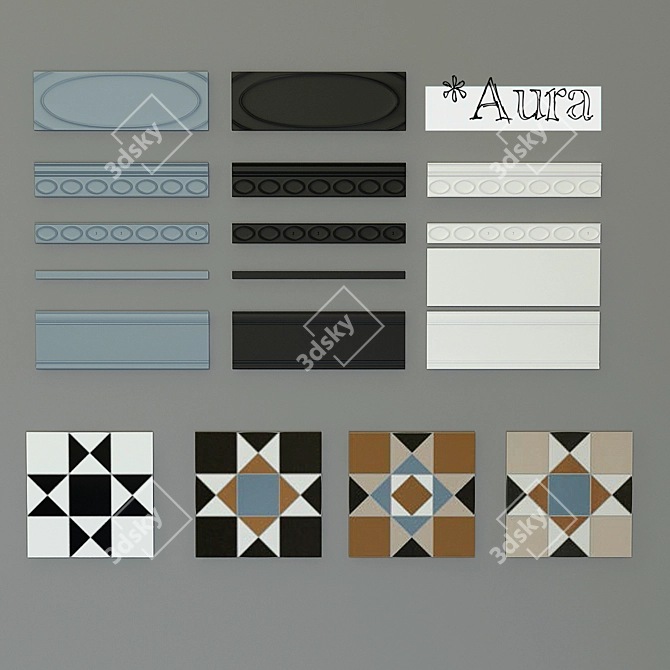 Peronda Aura: Elegant Collection of 18 Elements 3D model image 2