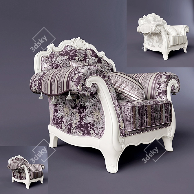 Bohemian Bliss Armchair 3D model image 1