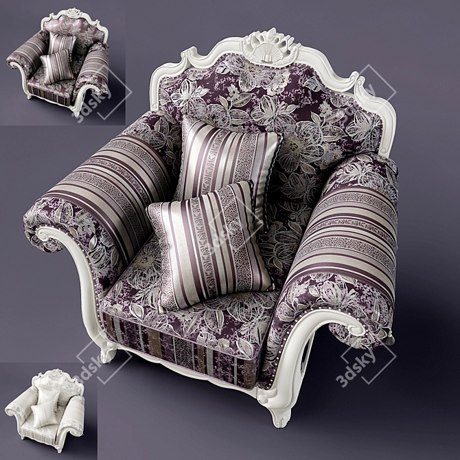 Bohemian Bliss Armchair 3D model image 2