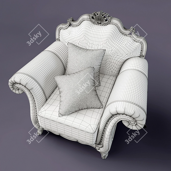 Bohemian Bliss Armchair 3D model image 3