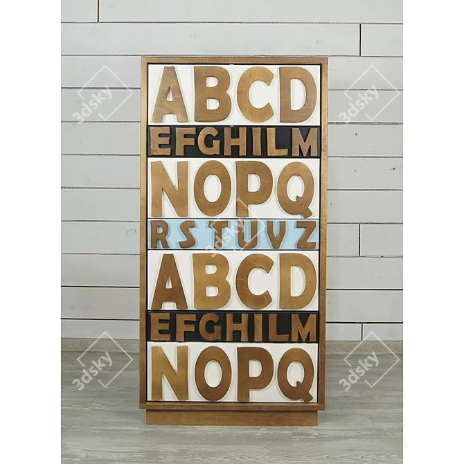 Artistic Alphabeto Chest 3D model image 2
