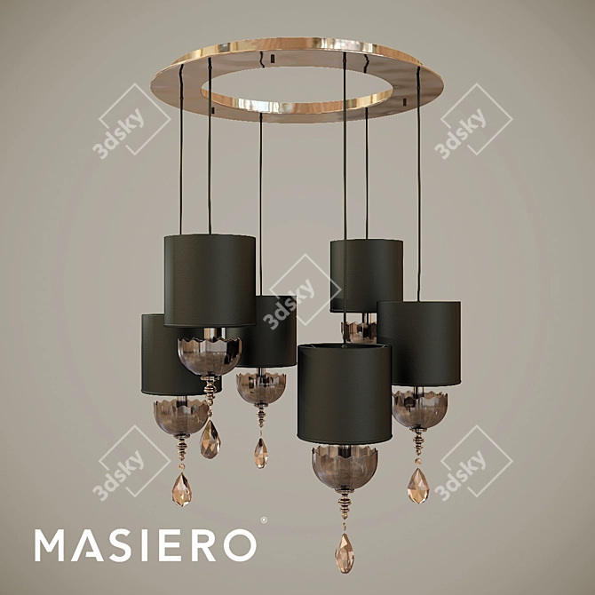 Elegant Nuare PL6 Pendant Light 3D model image 1