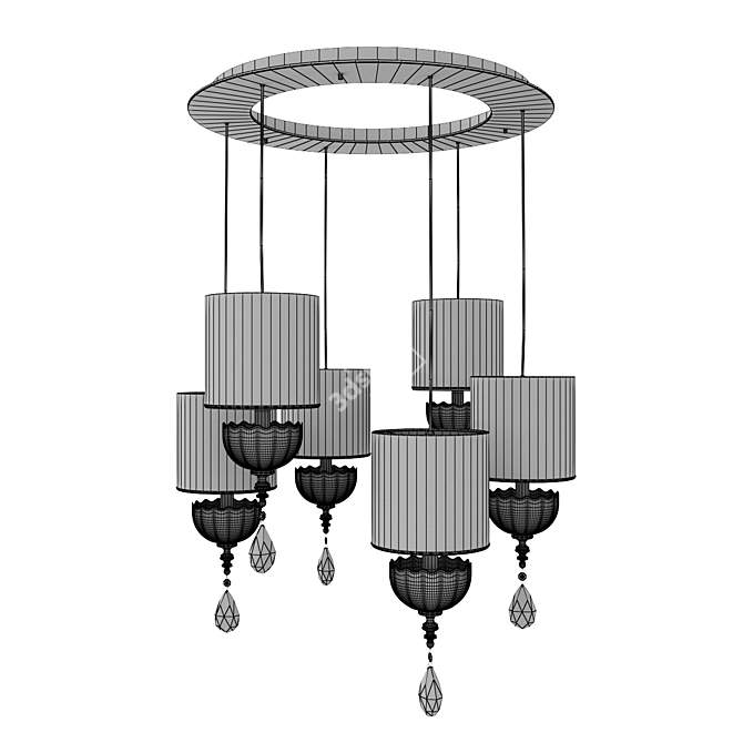 Elegant Nuare PL6 Pendant Light 3D model image 2