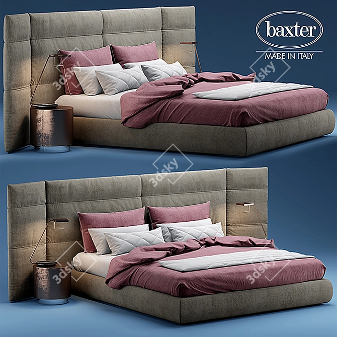 Comfortable King-sized Bed - BAXTER 3D model image 1