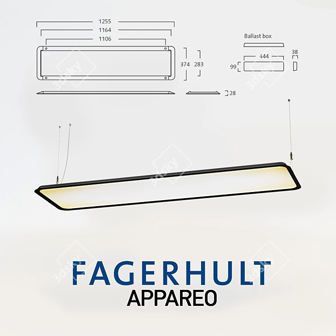 Fagerhult Appareo Pendant Light 3D model image 1