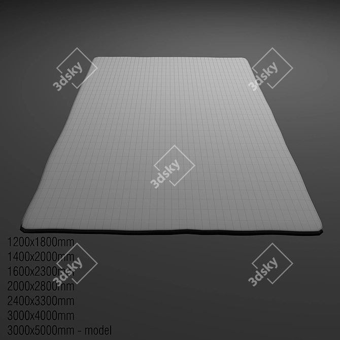 Turquoise Cross Rug: Stylish and Luxurious 3D model image 3