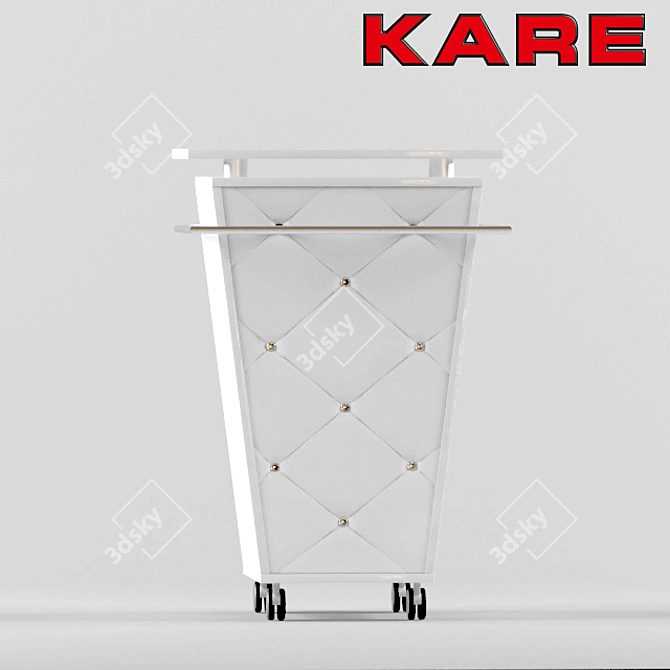 Rock 'n' Roll White Bar Trolley 3D model image 1