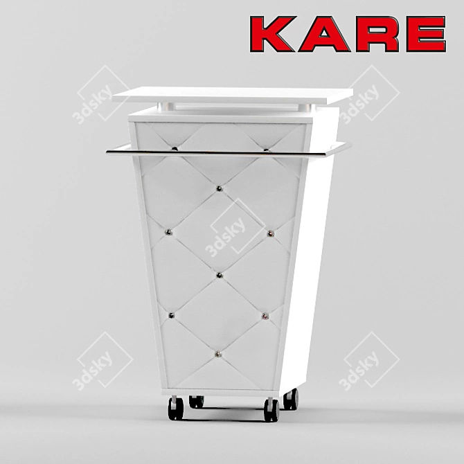 Rock 'n' Roll White Bar Trolley 3D model image 2