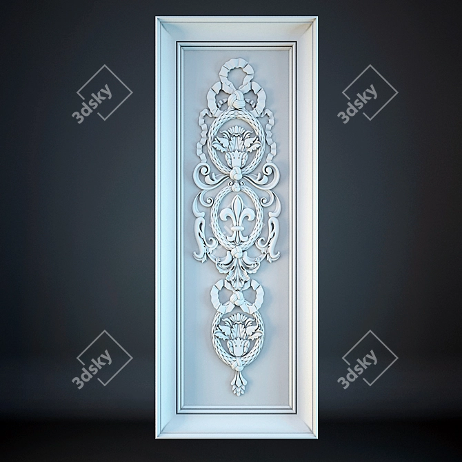 Elegant Ornamental Molding 3D model image 1